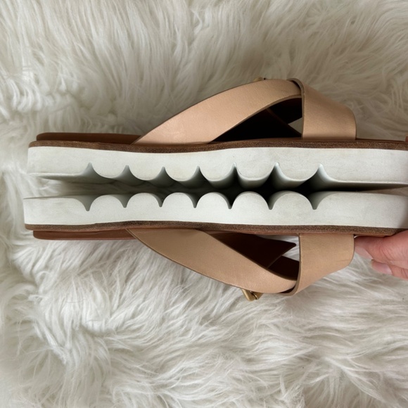 See by Chloe Sandals US 7.5, Beige White Slip On Leather - Picture 3 of 7